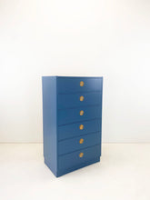 Afbeelding in Gallery-weergave laden, Blauwe Vintage Ladekast