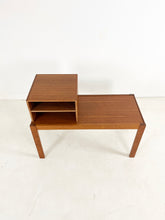 Afbeelding in Gallery-weergave laden, Teakhouten Bankje / Bijzettafel