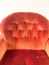 Afbeelding in Gallery-weergave laden, Roestoranje Fluwelen Fauteuil