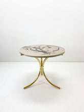 Afbeelding in Gallery-weergave laden, Vintage Marmeren Bijzettafel