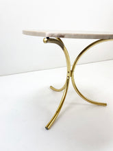 Afbeelding in Gallery-weergave laden, Vintage Marmeren Bijzettafel
