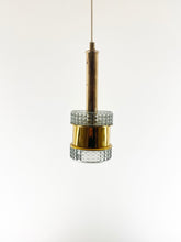 Afbeelding in Gallery-weergave laden, Brass Crystal Hanging Lamp