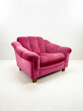 Afbeelding in Gallery-weergave laden, Royaal Roze Mohair Velours Fauteuil