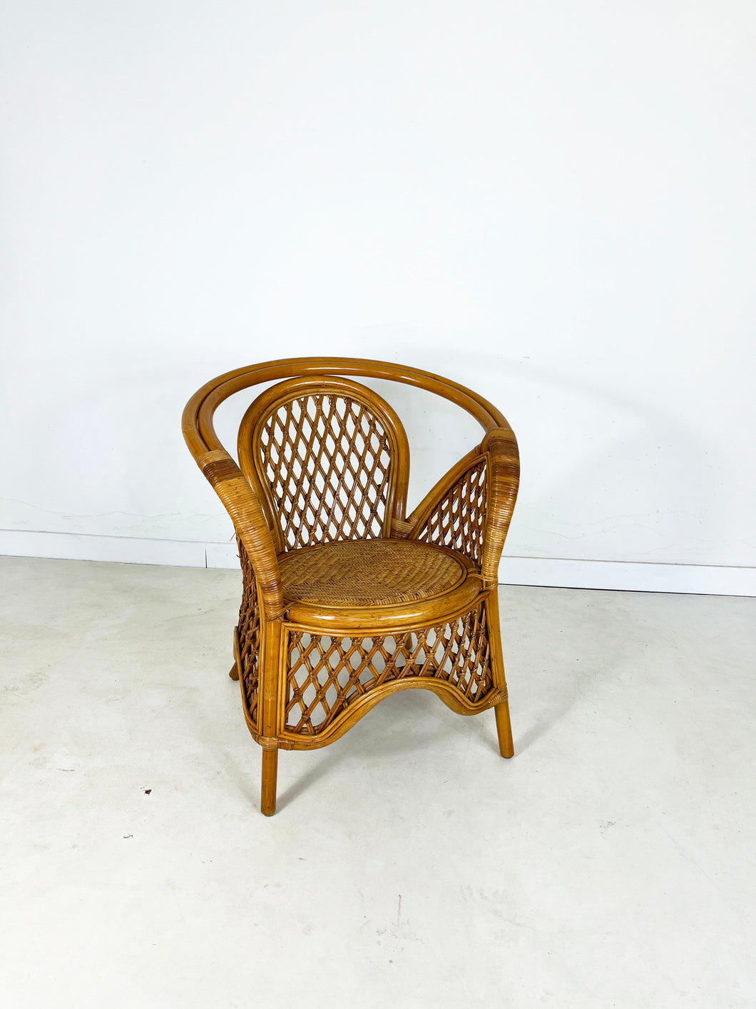 Vintage Rieten Stoel